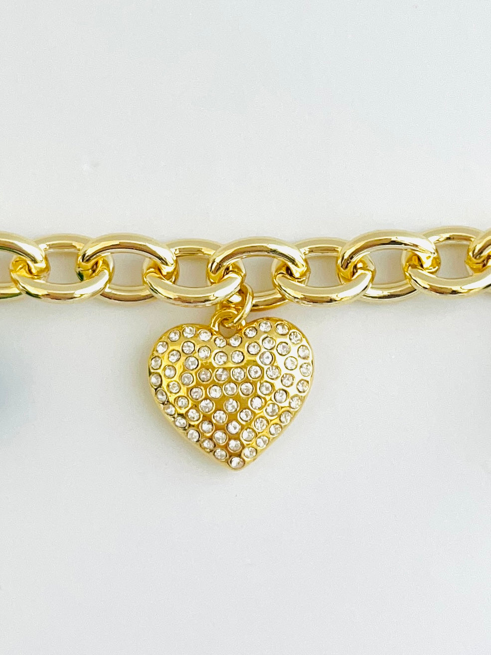 Yellow Gold Charm Bracelet with Jade Beads